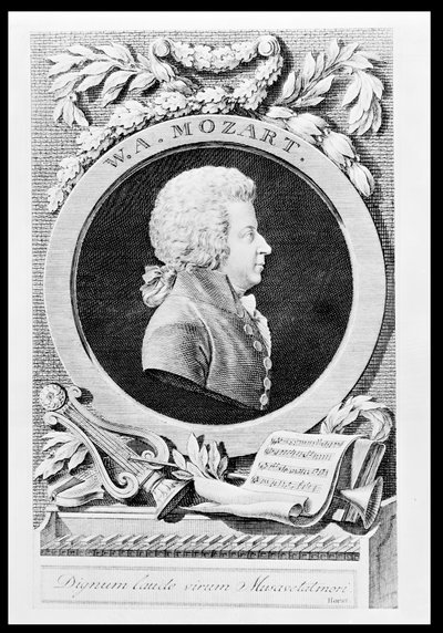 Memorial to Wolfgang Amadeus Mozart, 1789 by Johann Georg Mansfeld